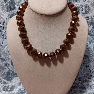 Glass Beaded Broze colored Necklace
